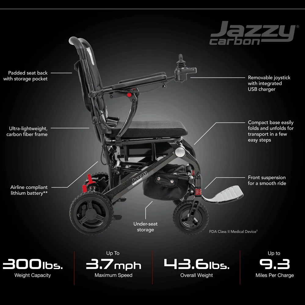 Pride Jazzy Carbon Power Wheelchair