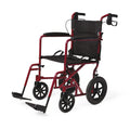 Medline Basic Aluminum Transport Chair With 12" Wheels