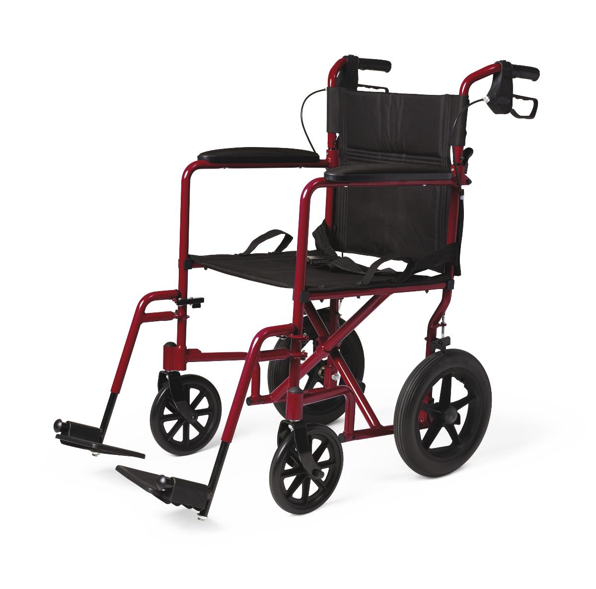 Medline Basic Aluminum Transport Chair With 12" Wheels